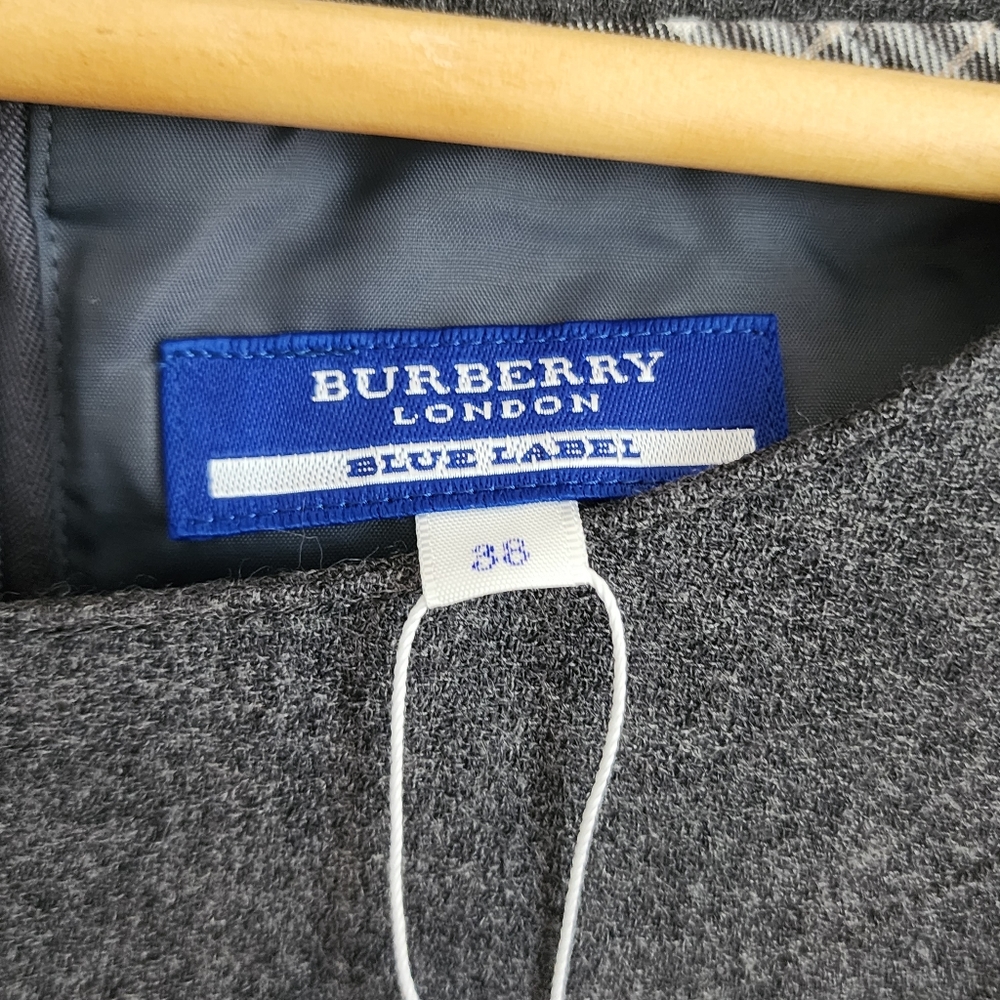 NWT Burberry Blue Label Gray Wool Dress with Ribbon Detail 𓆩♡𓆪 - Picture 8 of 9